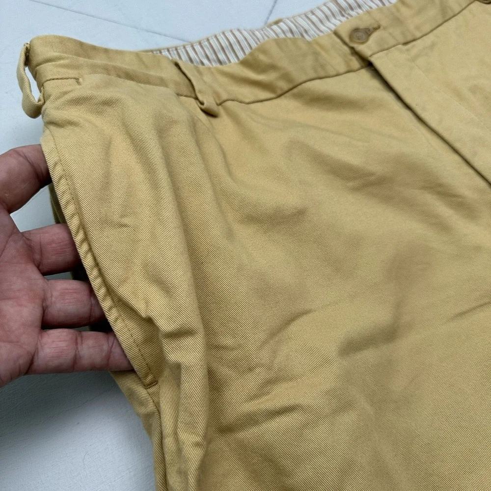 Bills Khakis Classic Fit Chino Pants Mens 42x30 Tan Khaki Made in USA Flat Front